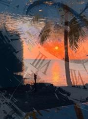 海浪下的倒计时表